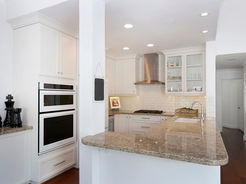 White Kitchen with Built-in Appliances